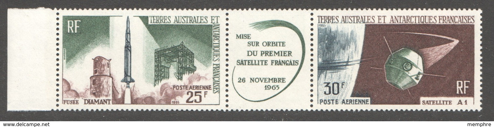 1966 - Triptyque  1er Satellite  Yv PA 11A ** - Unused Stamps