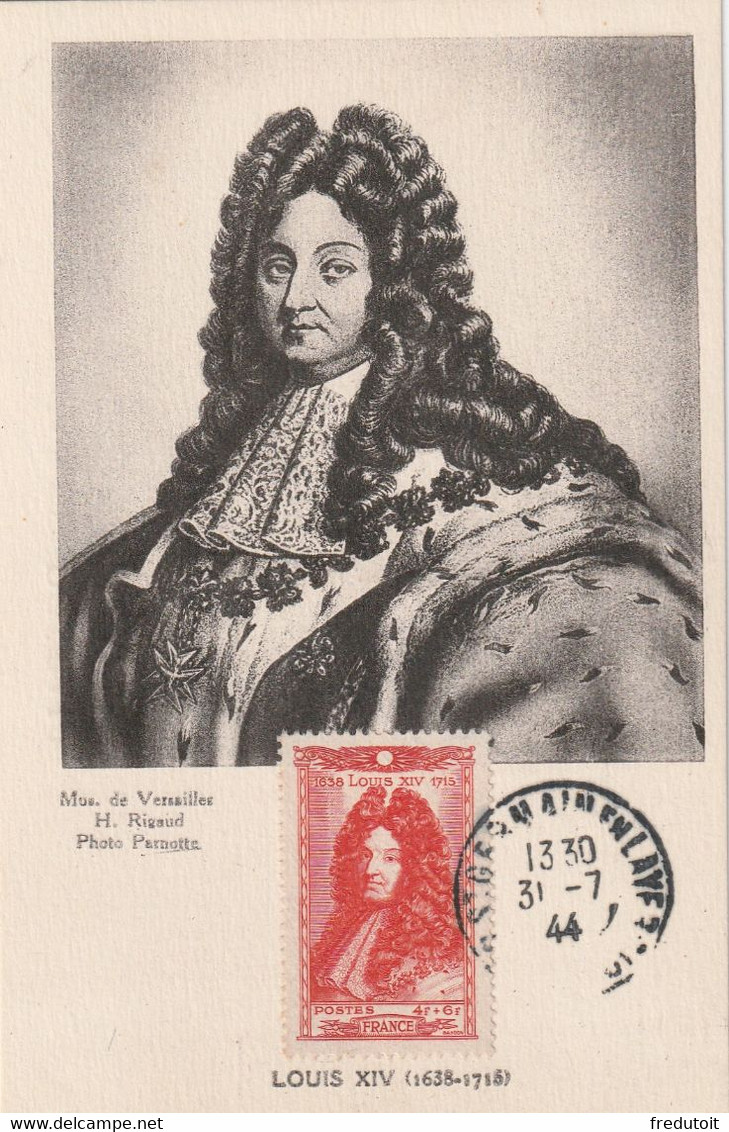 CARTE MAXIMUM - 1944 - N°617 : Louis XIV - 1940-1949