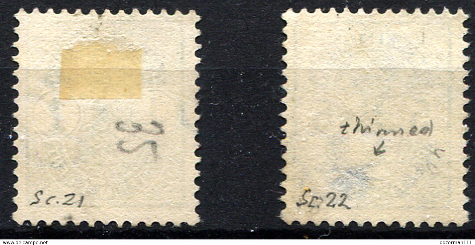 DANISH WEST INDIES 1900 Wmk Crown Perf.13 - Mi.21-22 (Yv.16+18, Sc.21-22) Used - Denmark (West Indies)