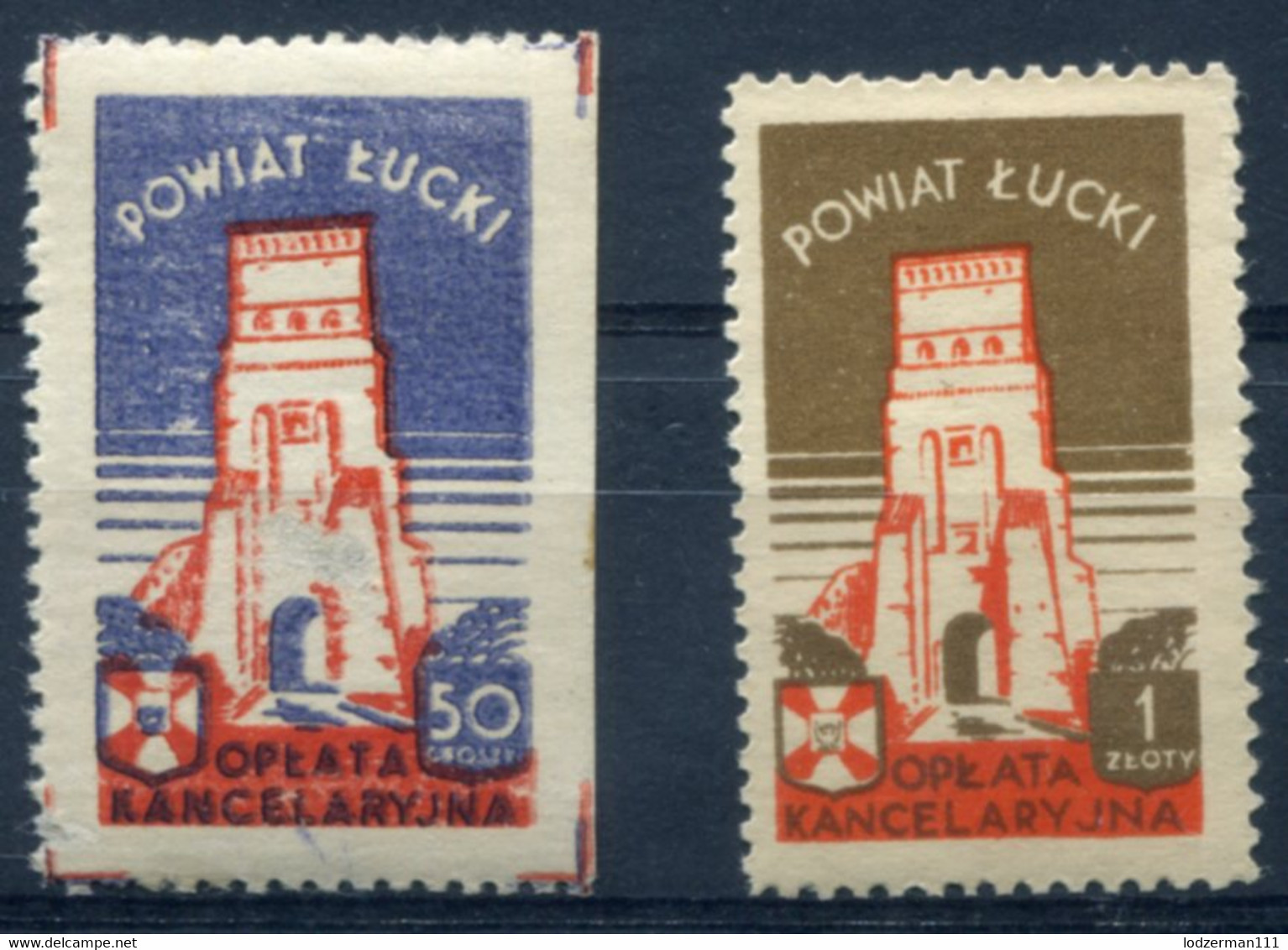 LUCK Municipal - Two Unused Stamps With Gum (perfect) Rare - Steuermarken