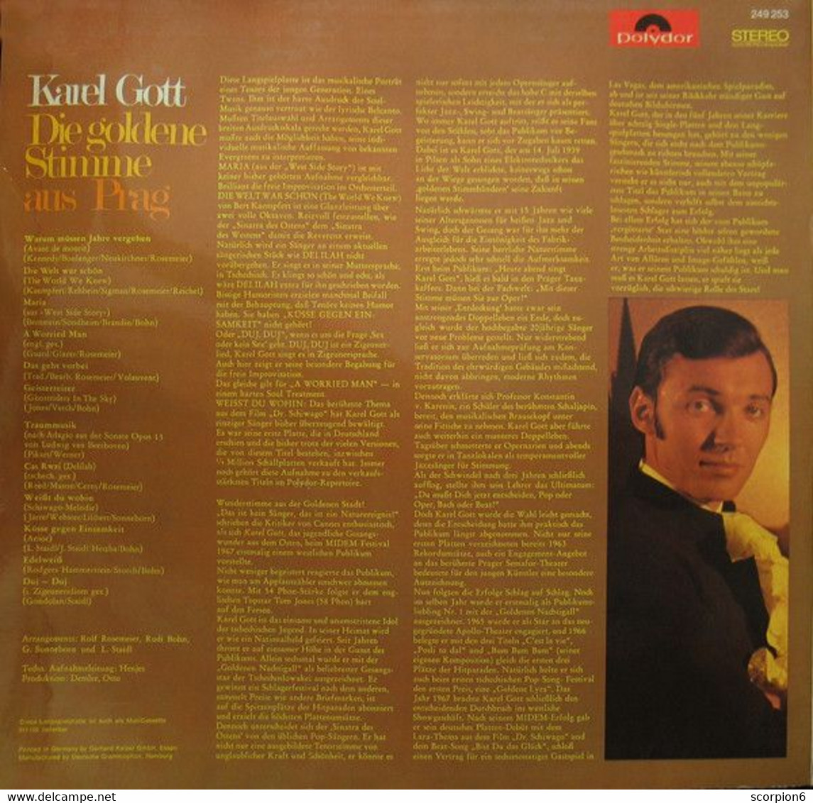 LP - Karel Gott - Die Goldene Stimme Aus Prag - Otros - Canción Alemana