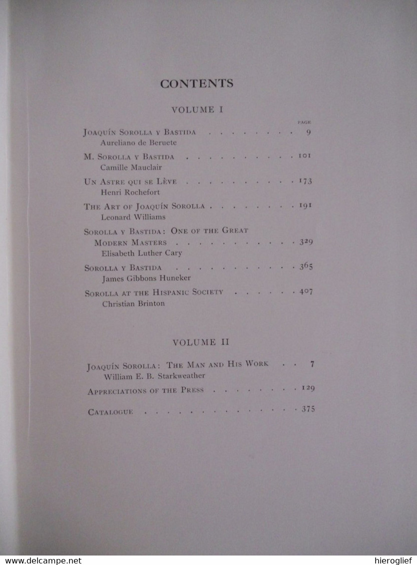 eight essays on JOAQUIN SOROLLA Y BASTIDA 2 tomes 1909 new york the hispanic society of america valencia madrid