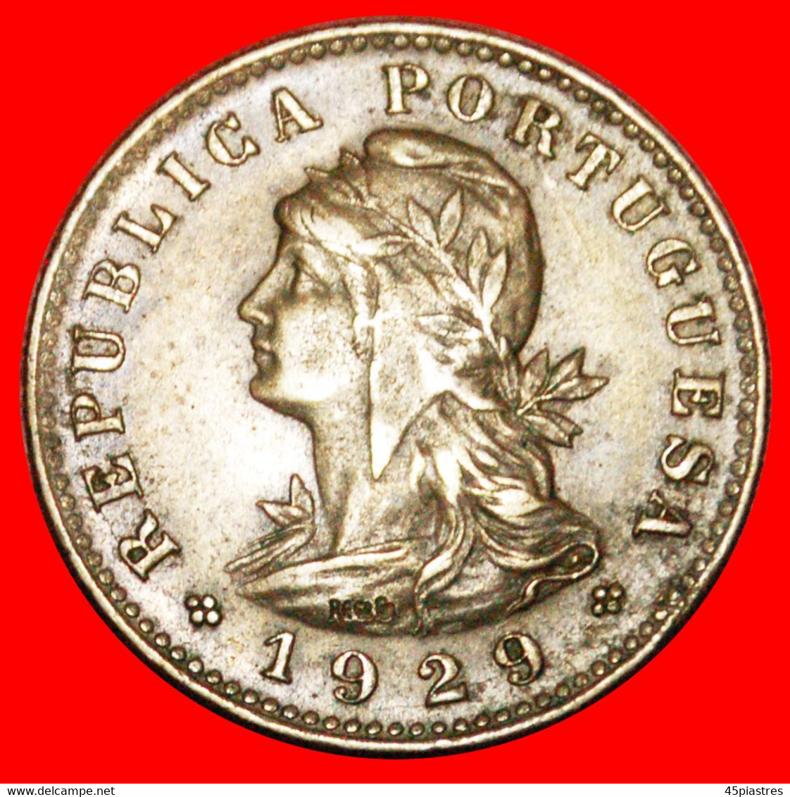 * PORTUGAL: SAINT THOMAS & PRINCE ★ 20 CENTAVOS 1929 UNCOMMON! LOW START ★ NO RESERVE! - Sao Tome En Principe