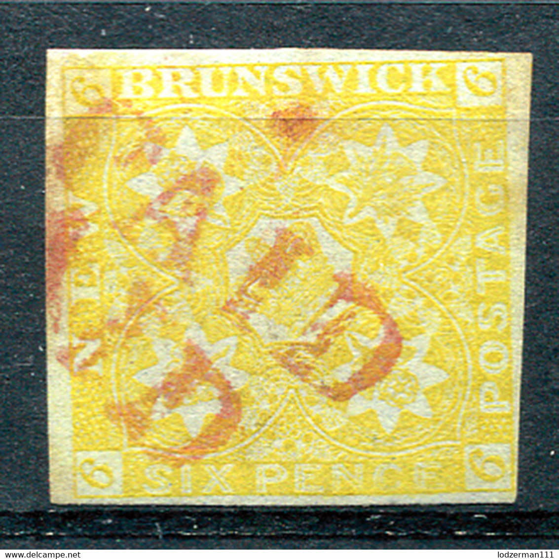 CANADA - NEW BRUNSWICK 1851 - Yv.2 (Mi.2, Sc.2, SG.3) Used (perfect) Certified - Oblitérés