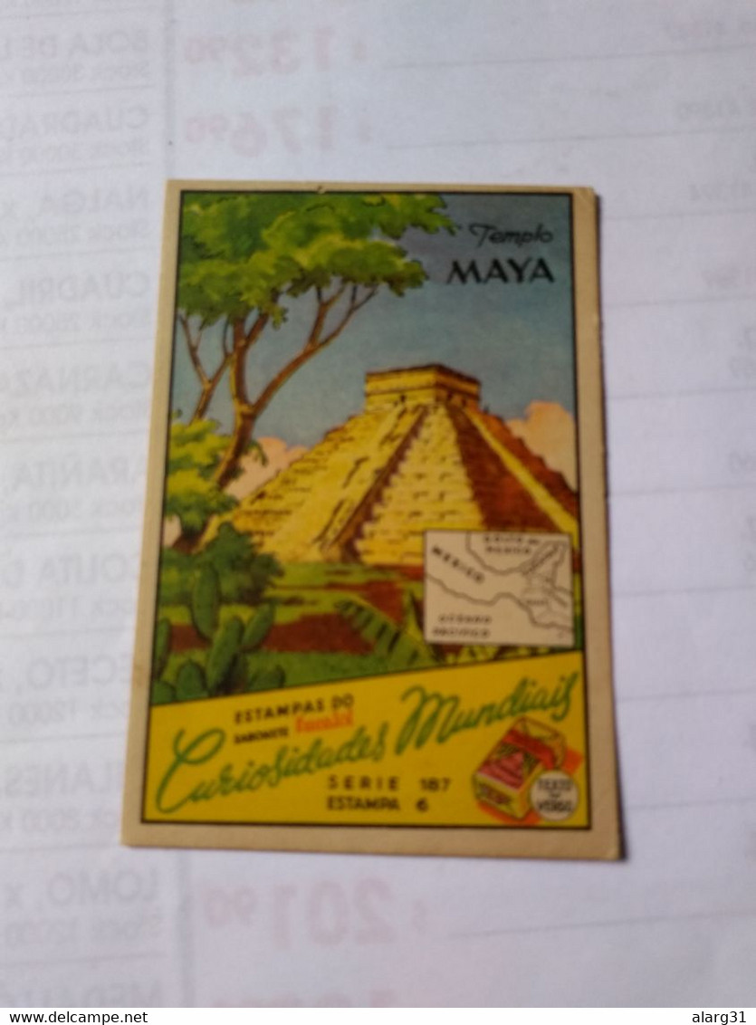 Eucalol SOAP Cromo No Postcard 6*9 Cmt .Honduras.maya Temple.world Curiosities Series.better .1 Diff Pieces Order - Honduras