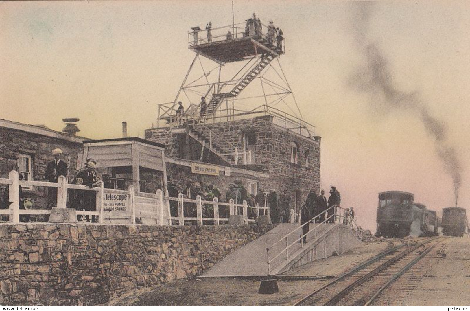 657 – Vintage 1927-1934 – Colorado Springs – Pikes Peak Summit Tower – Animation – Excellent Condition – 2 Scans - Colorado Springs