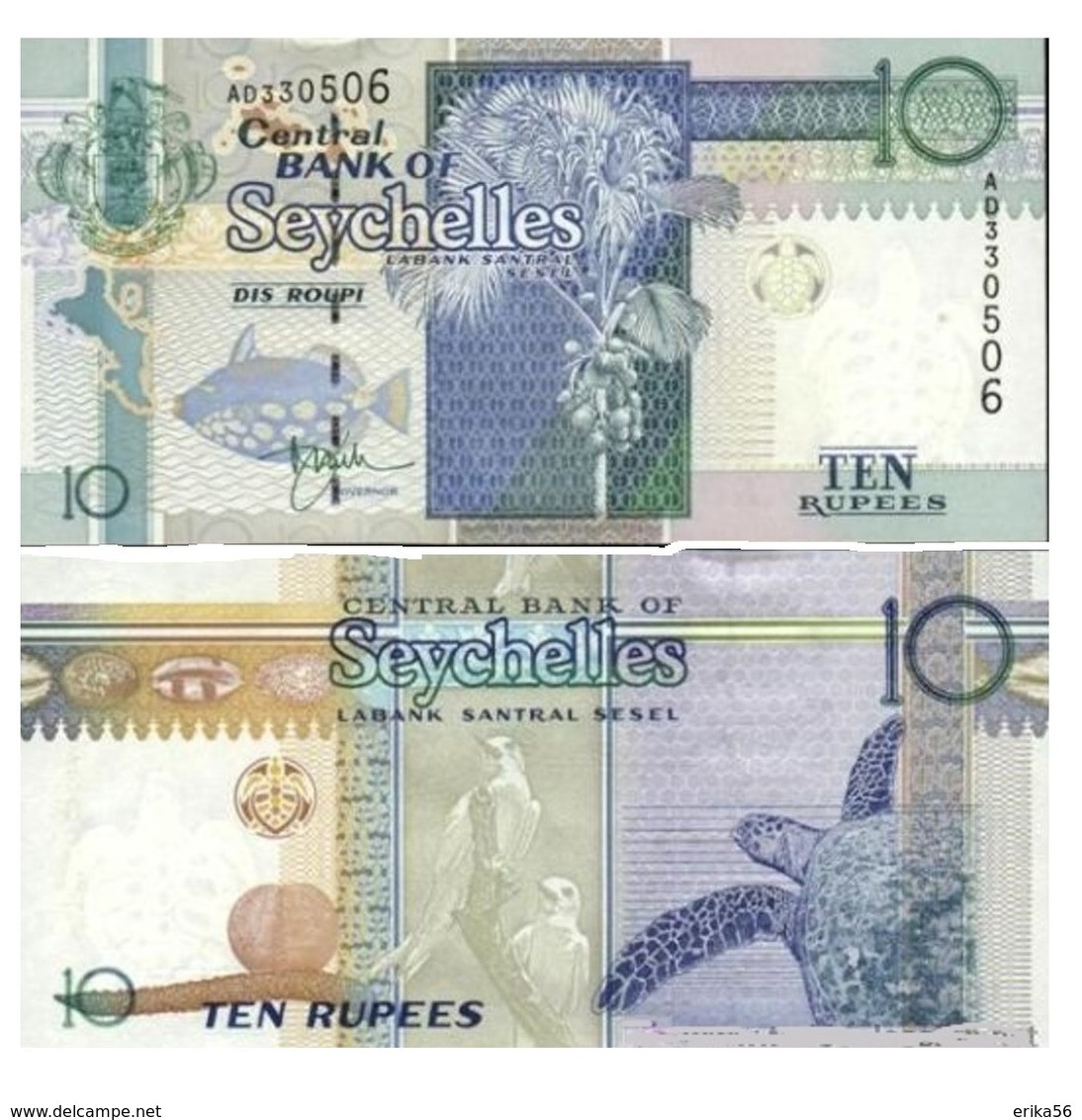 BILLET  SEYCHELLES 10 RUPEES - Seychellen