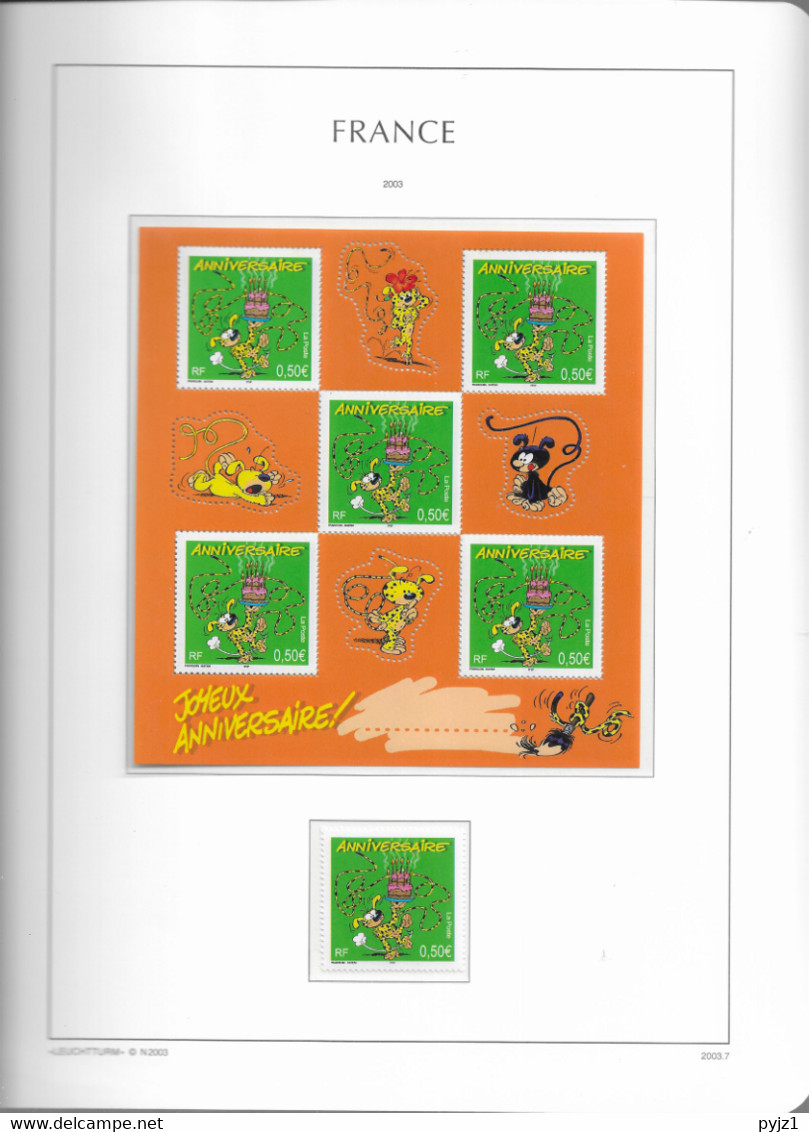 2003 MNH France année complète, year collection , (15 scans), postfris**