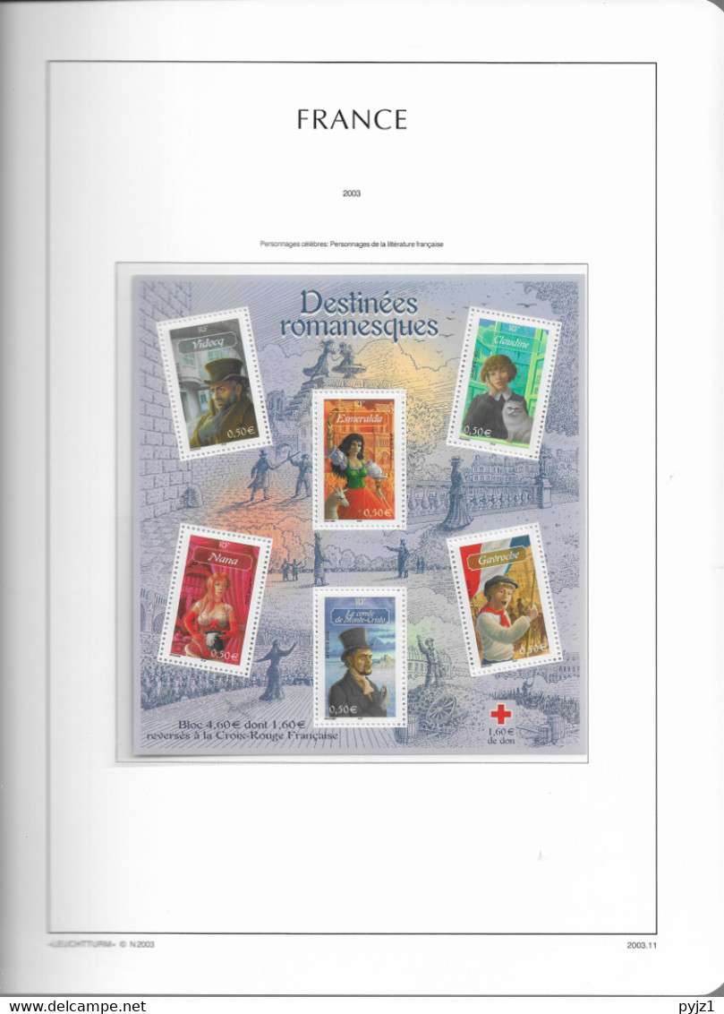 2003 MNH France année complète, year collection , (15 scans), postfris**