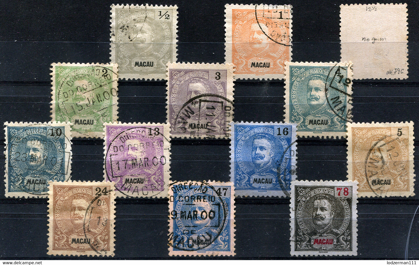 MACAU (Macao) 1898-1900 - Ex Mi.78-95 (Yv.78-95) Part. Set Used - Used Stamps