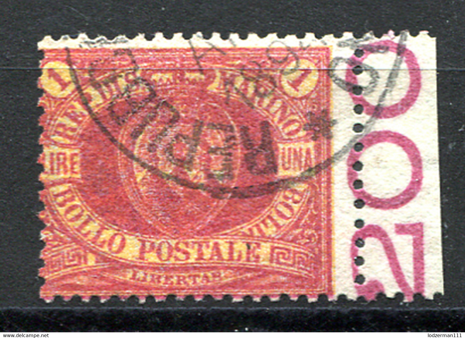 SAN MARINO 1892 - Yv.20 (Mi.20, Sc.21) Used (perfect) Certificate Diena - Gebraucht