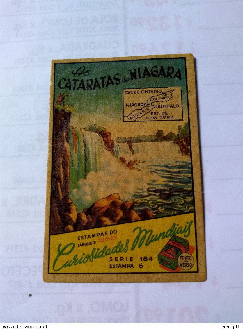 Eucalol SOAP Cromo No Postcard 6*9cmt.usa/Canadá Niagara Falls .world Curiosities Series.better .1 Diff Pieces Order - Buffalo