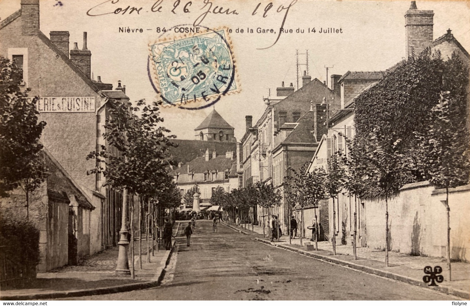 Cosne - Avenue De La Gare Et Rue Du 14 Juillet - Cosne Cours Sur Loire