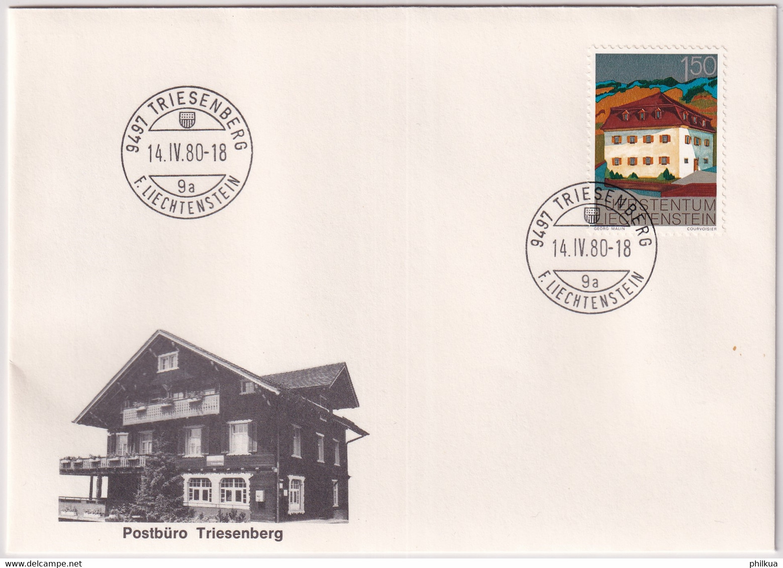 Zumstein 642 Illustrierter Brief Post Triesenberg - Storia Postale