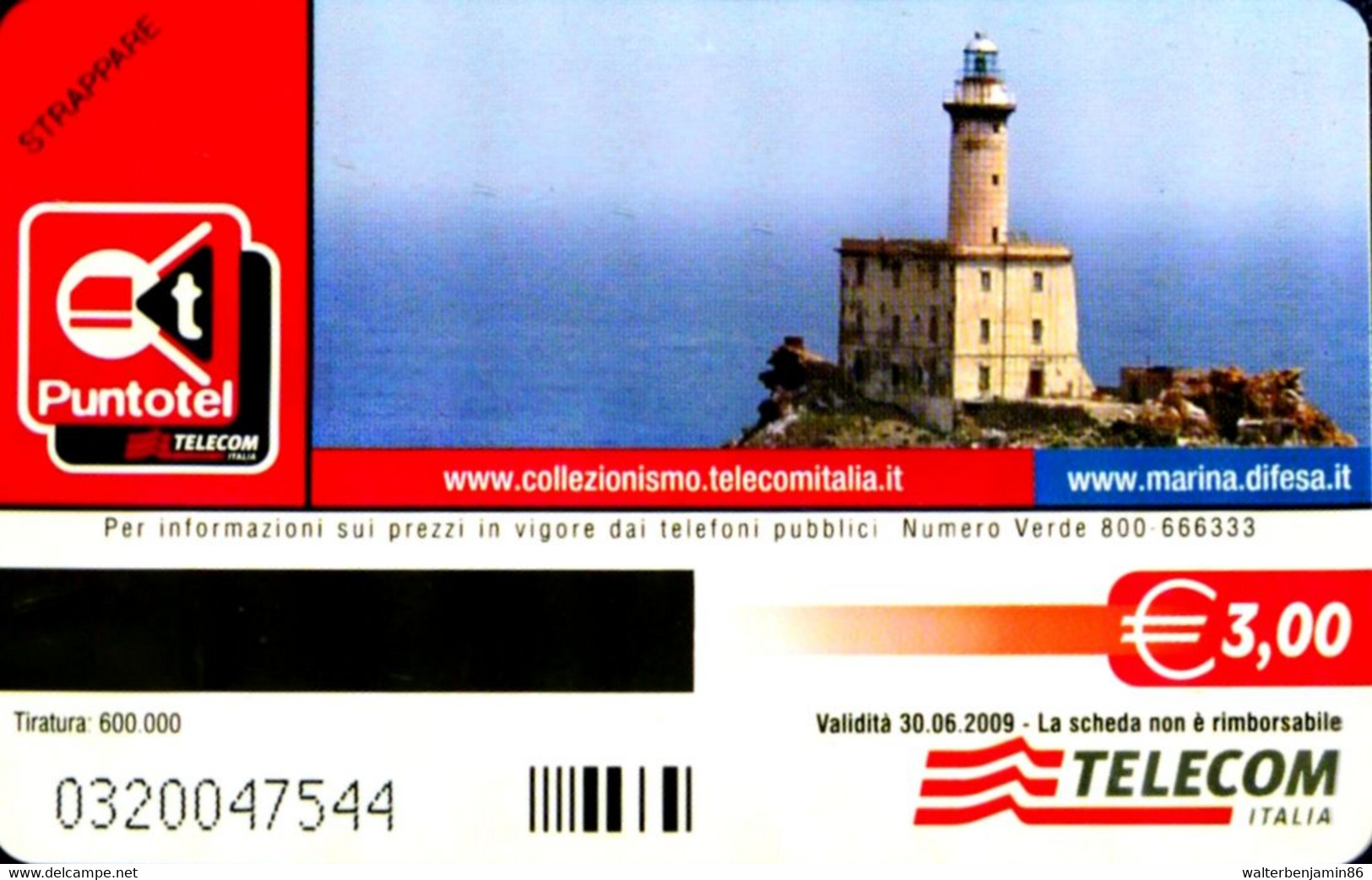 G 2407 909 C&C 4488 SCHEDA TELEFONICA NUOVA MAGNETIZZATA FARO ASINARA 06.2009 - Públicas Temáticas