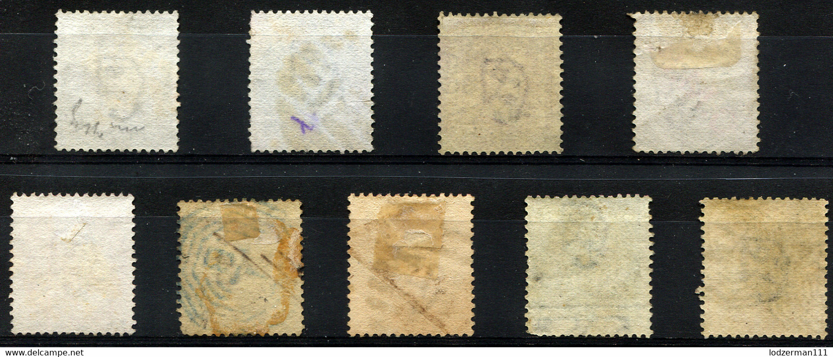 INDIA 1865-73 Wmk Perf.14 - Mi.17-22 Incl. Shades, Types (all F-VF) - 1858-79 Crown Colony
