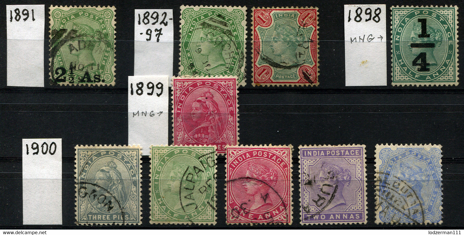 INDIA 1891-1900 - Mi.42-44 And 48-54 1st Selection (VF) Perfect - 1882-1901 Impero