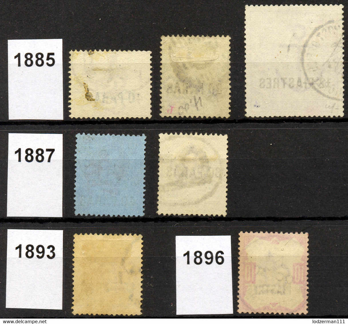 GB Offices In Levant (Victoria Period) - Mi.1-7 (Sc.1-7, Yv,1-7) Including Rare #6 (1893) Perfect (all VF) - Britisch-Levant