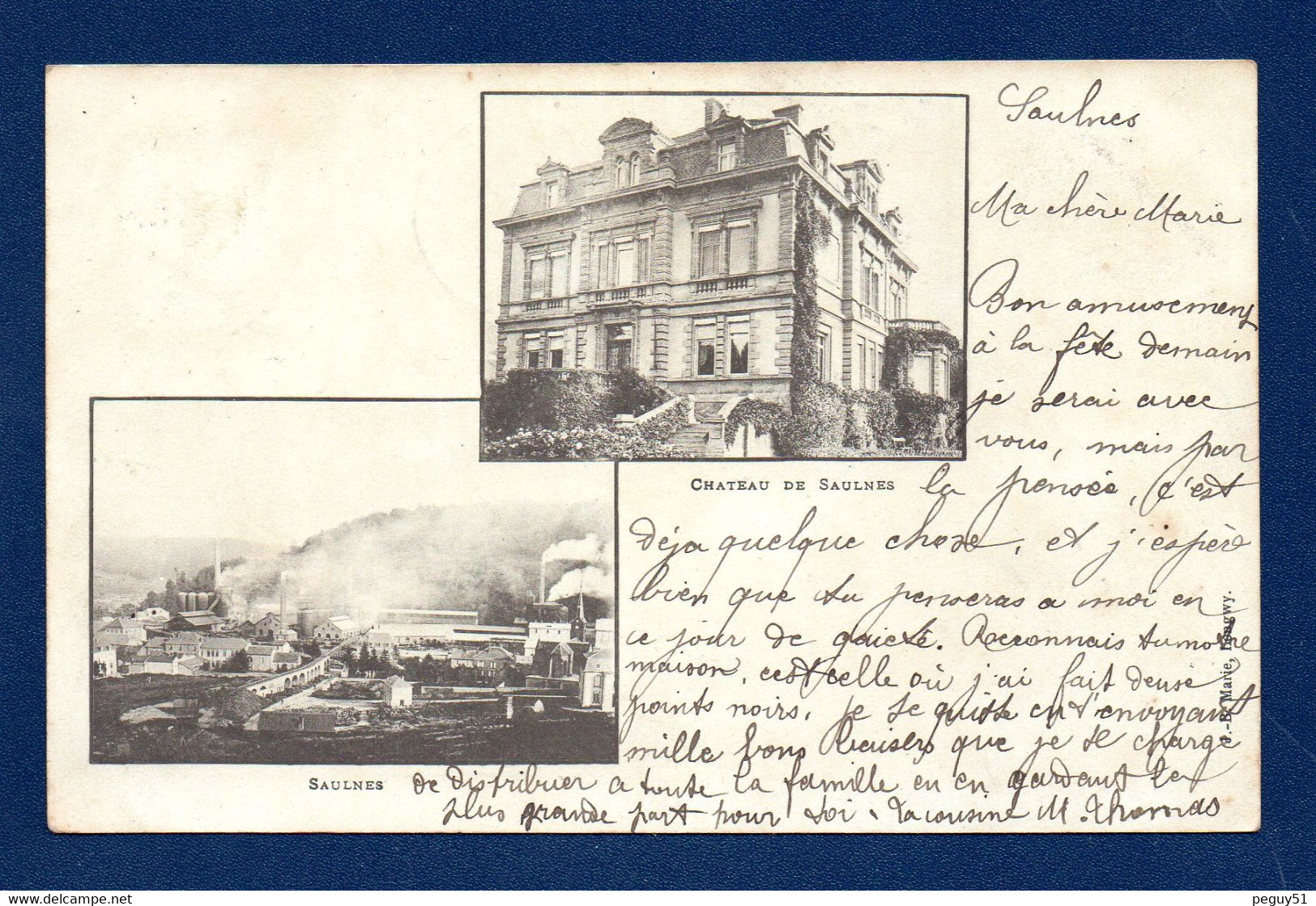 54. Environs De Longwy. Saulnes. Château De Gustave Raty (1887) Et Usine Métallurgique Raty. 1898 - Longwy