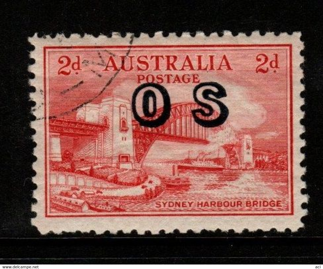 Australia SG O134  1932 2d Red Sydney Harbour Bridge, Overprinted OS ,used - Dienstzegels