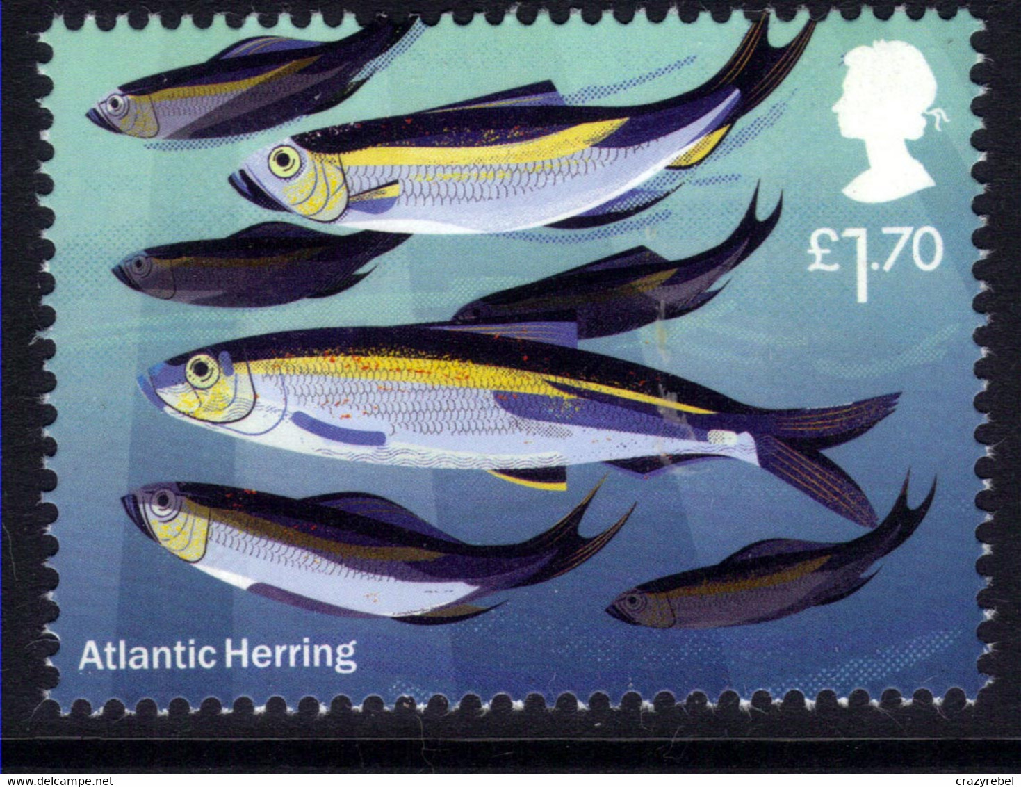 GB 2021 QE2 £1.70 Marine Food Chain Atlantic Herring Umm Ex M/S ( E1482 ) - Nuevos