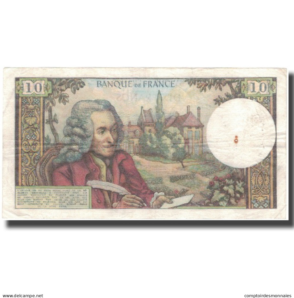 France, 10 Francs, Voltaire, 1970, 1970-07-02, TTB, Fayette:62.45, KM:147c - 10 F 1963-1973 ''Voltaire''