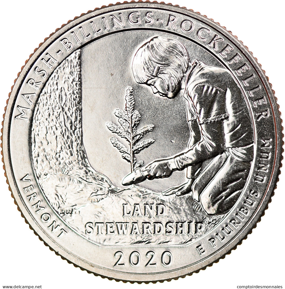 Monnaie, États-Unis, Quarter, 2020, San Francisco, Marsh-Billings-Rockefeller - 2010-...: National Parks