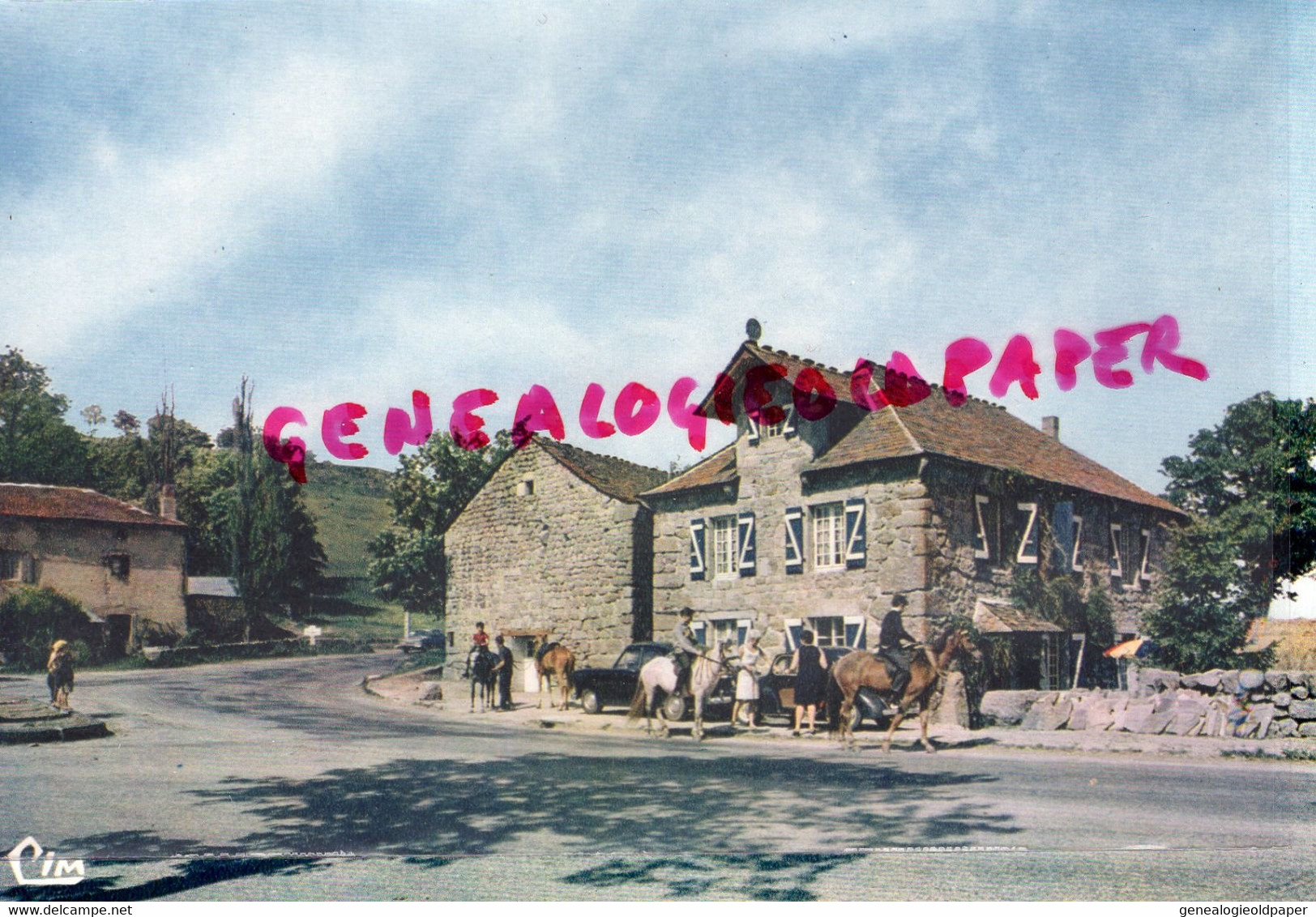 48- CHATEAUNEUF DE RANDON - L' HABITARELLE -LE DEPART DE LA PROMENADE A CHEVAL  -LOZERE - Chateauneuf De Randon