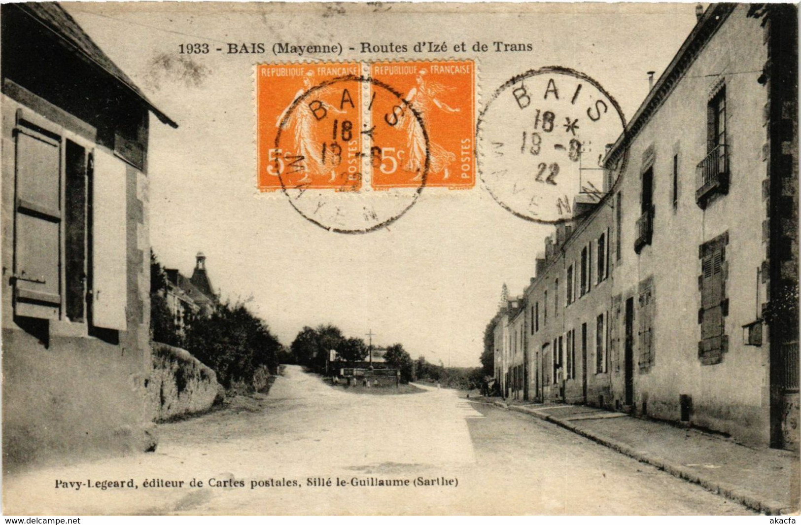 CPA BAIS-MAYENNE Route D'Izé Et De Trans (420474) - Bais