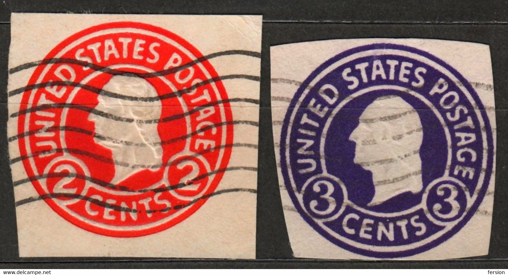 USA - Stamped Postal STATIONERY Cut LOT - George Washington - George Washington