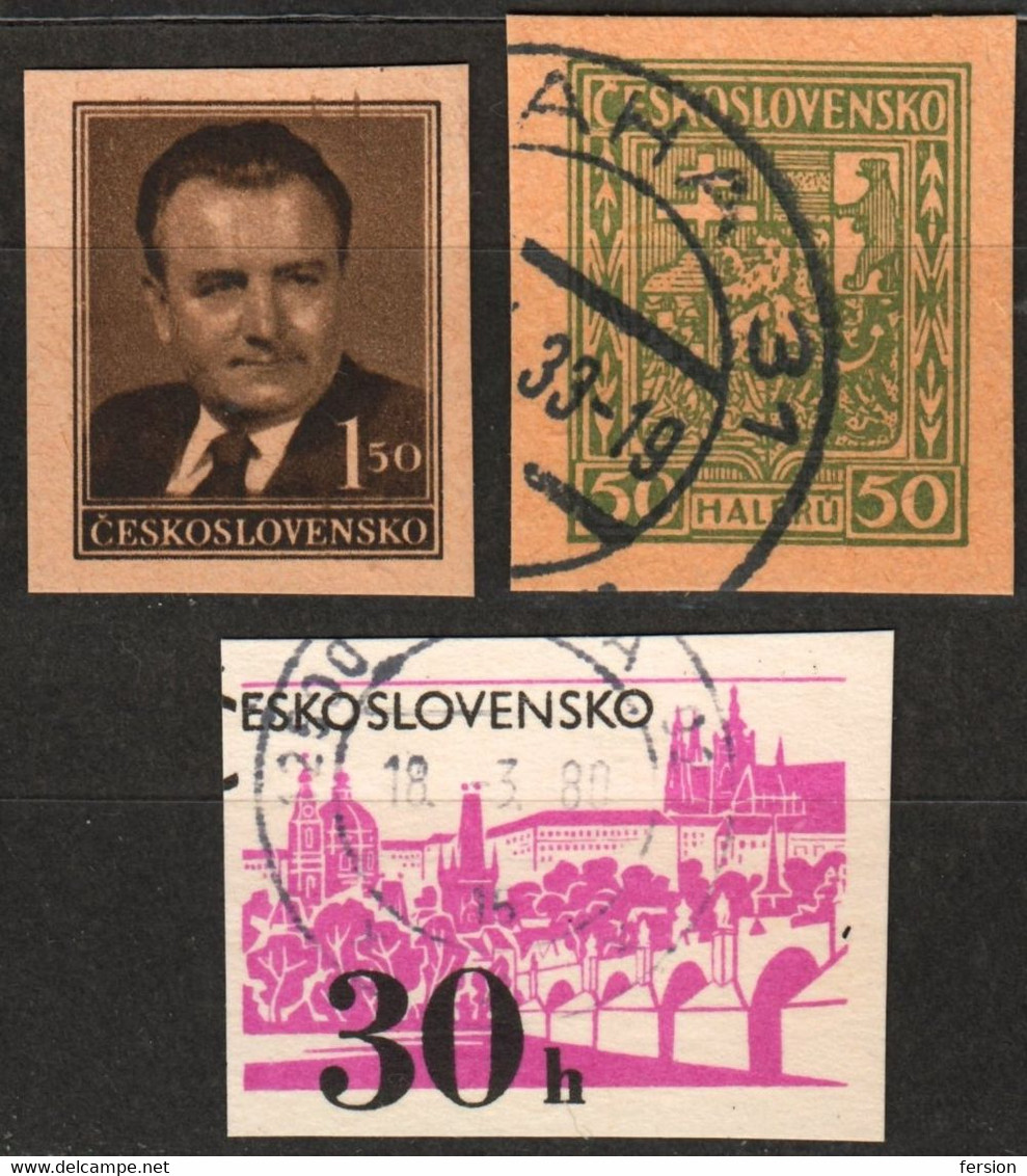 Czechoslovakia - Stamped Postal STATIONERY Cut LOT - BRIDGE Praha - Ohne Zuordnung