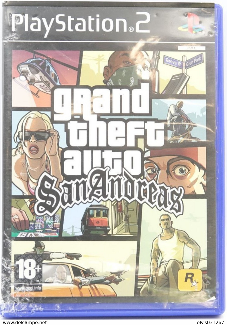 SONY PLAYSTATION TWO 2 PS2 : GRAND THEFT AUTO SAN ANDREAS - ROCKSTAR GAMES - Playstation 2