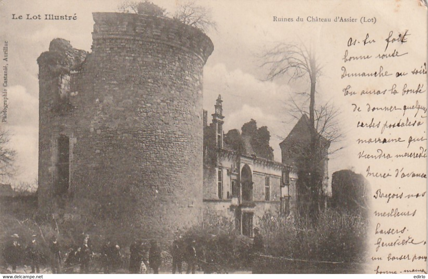 *** 46  ***  Ruines Du Château D'Assier - TTB - Assier