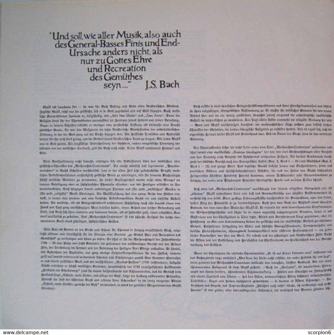3 x 12" LP - Bach - Weihnachtsoratorium