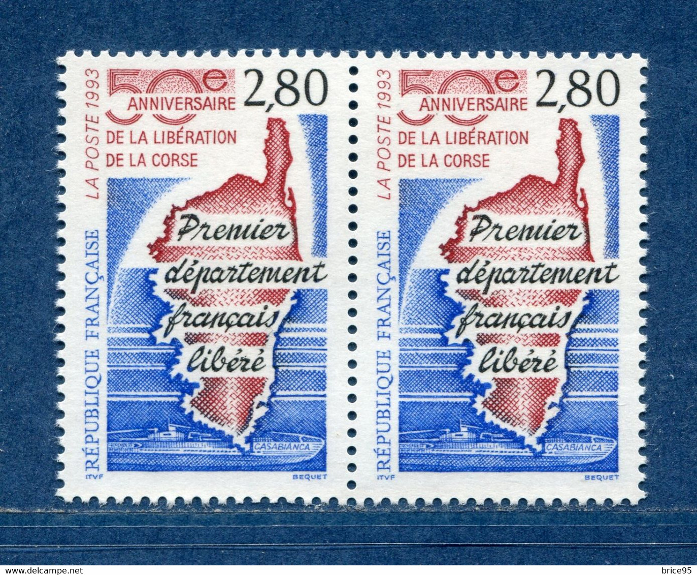 ⭐ France - Variété - YT N° 2829 - Couleurs - Pétouilles - Neuf Sans Charnière - 1993 ⭐ - Unused Stamps