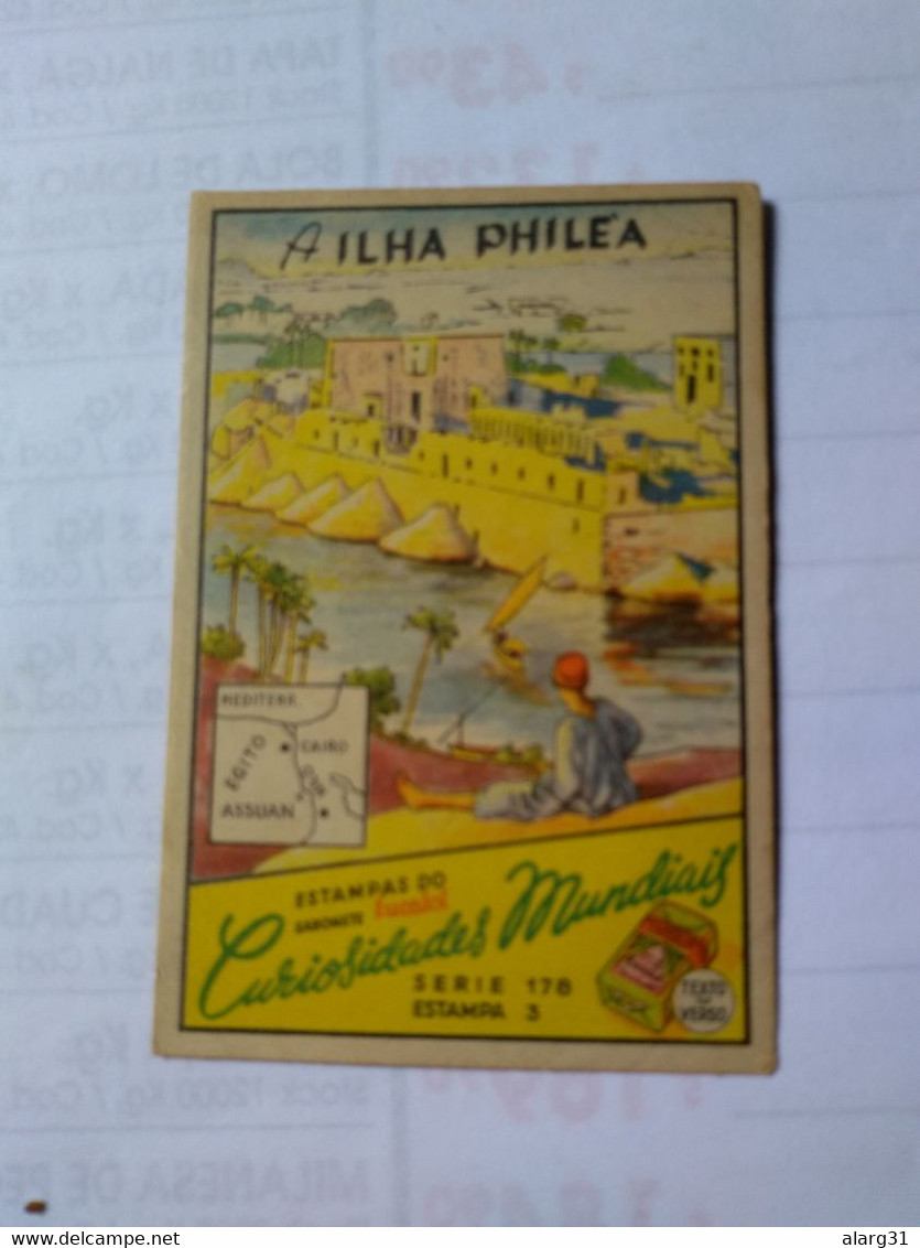 Eucalol SOAP Cromo No Postcard 6*9cmt.egypt.nile River.phileas Island.curiosities Series.better .2 Diff Pieces Order - Sonstige & Ohne Zuordnung