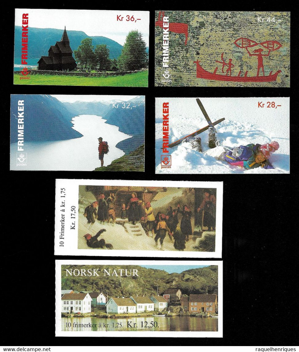 NORWAY BOOKLET - LOT OF 6 BOOKLETS COMPLETE MNH (STB9-41) - Libretti