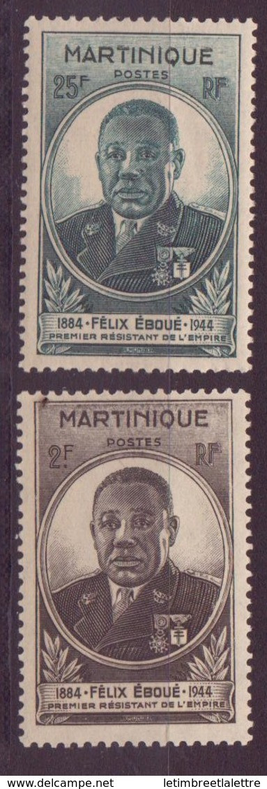 ⭐ Martinique - YT N° 218 Et 219 ** - Neuf Sans Charnière - 1945 ⭐ - Unused Stamps