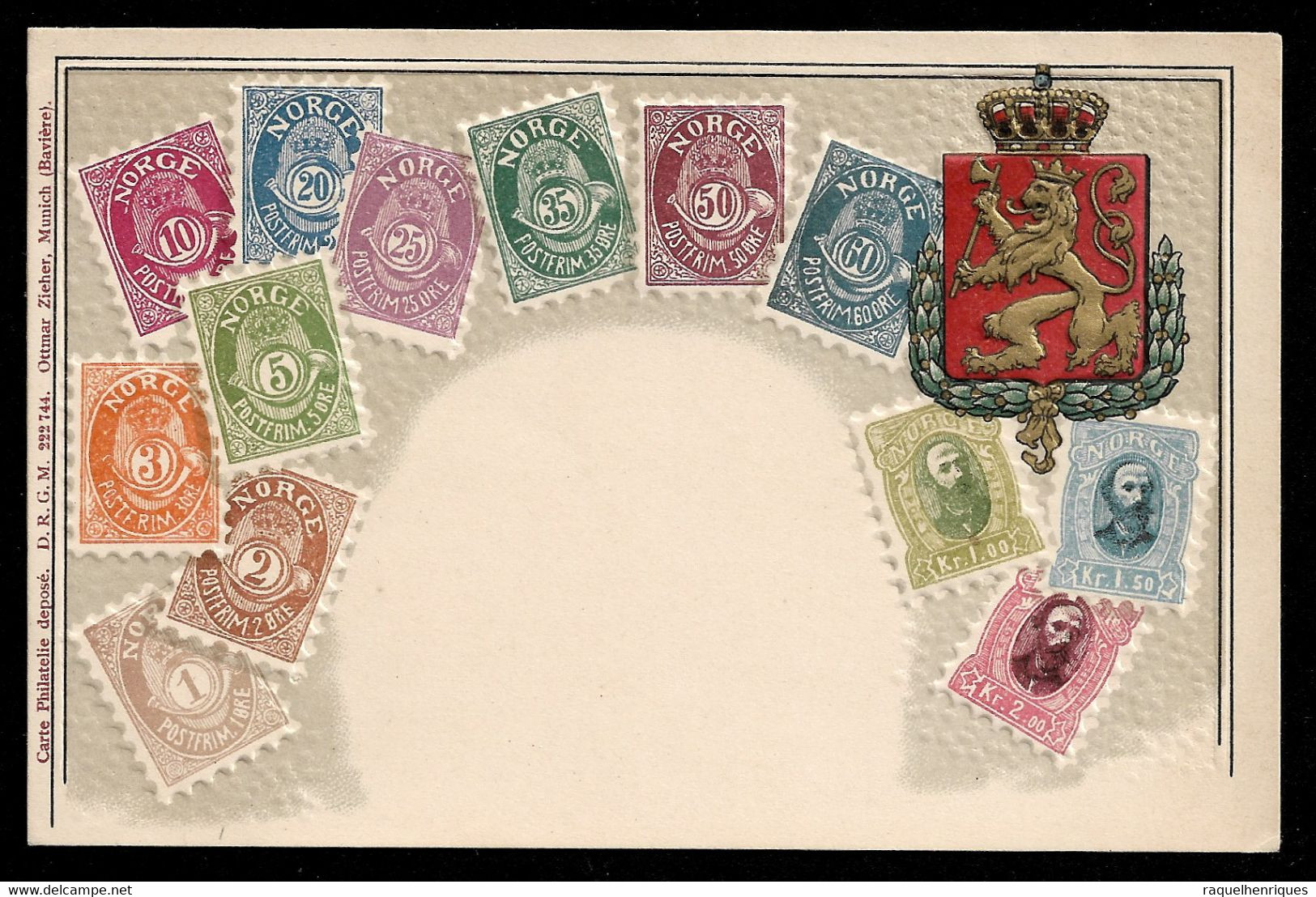 CPA NORWAY EMBOSSED POSTCARD - THEME STAMPS (STB9-48) - Tarjetas – Máximo