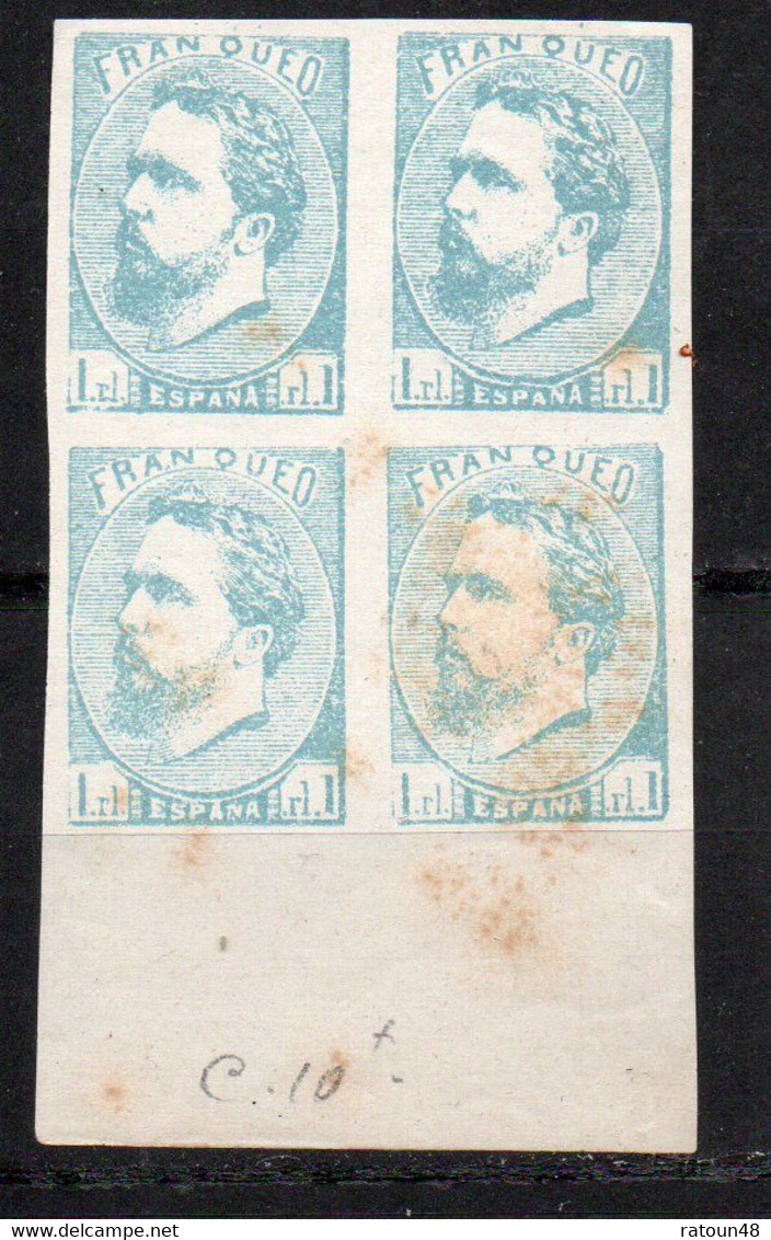 Bloc De 4 Timbres N° 1 - 1873 -pro Basques Navarre - Carlisti