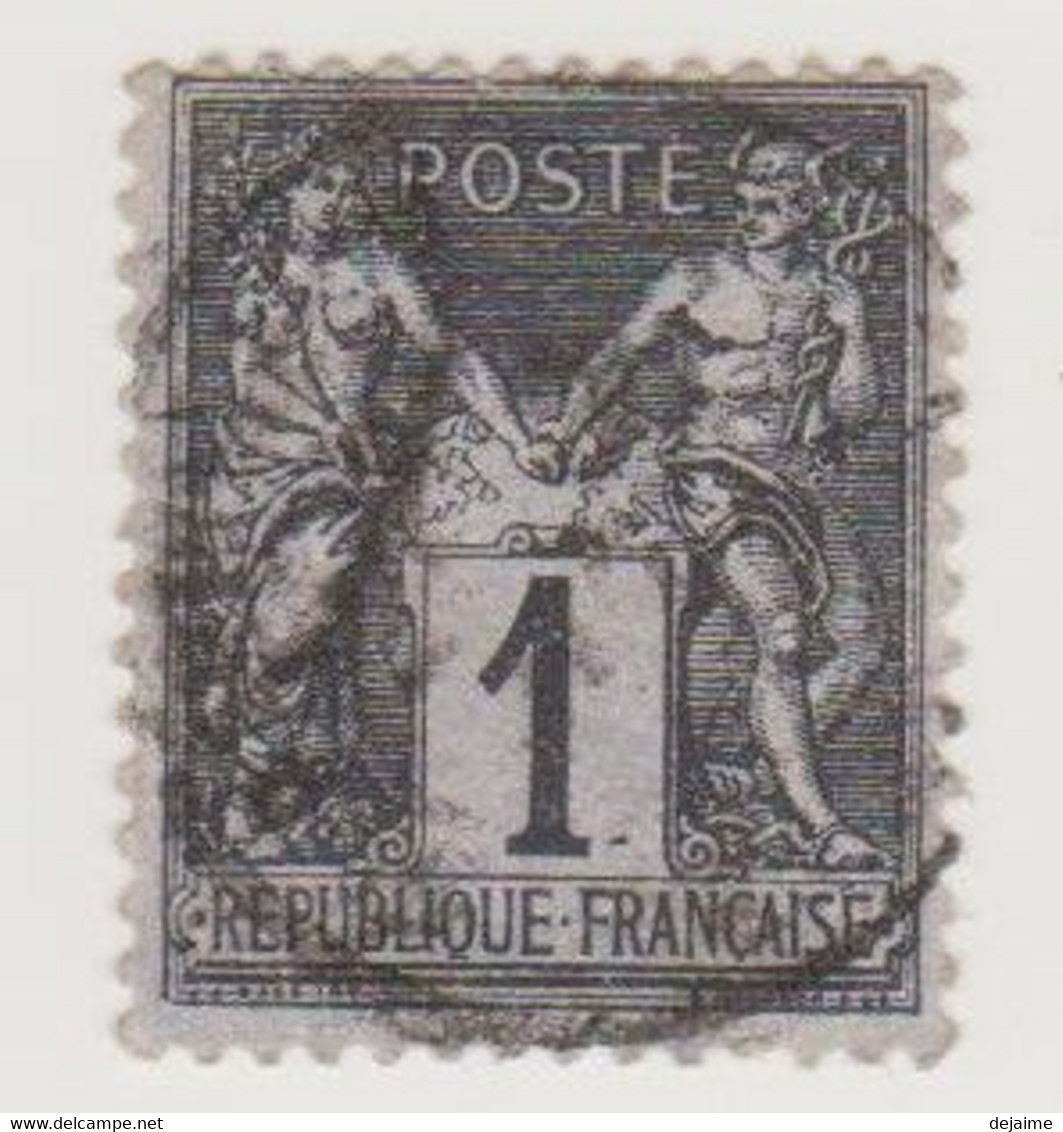FRANCE Classiques Type Sage N°YT 83 1c Noir Sur Bleu Et 1c Noir Sur Gris - 1876-1898 Sage (Type II)