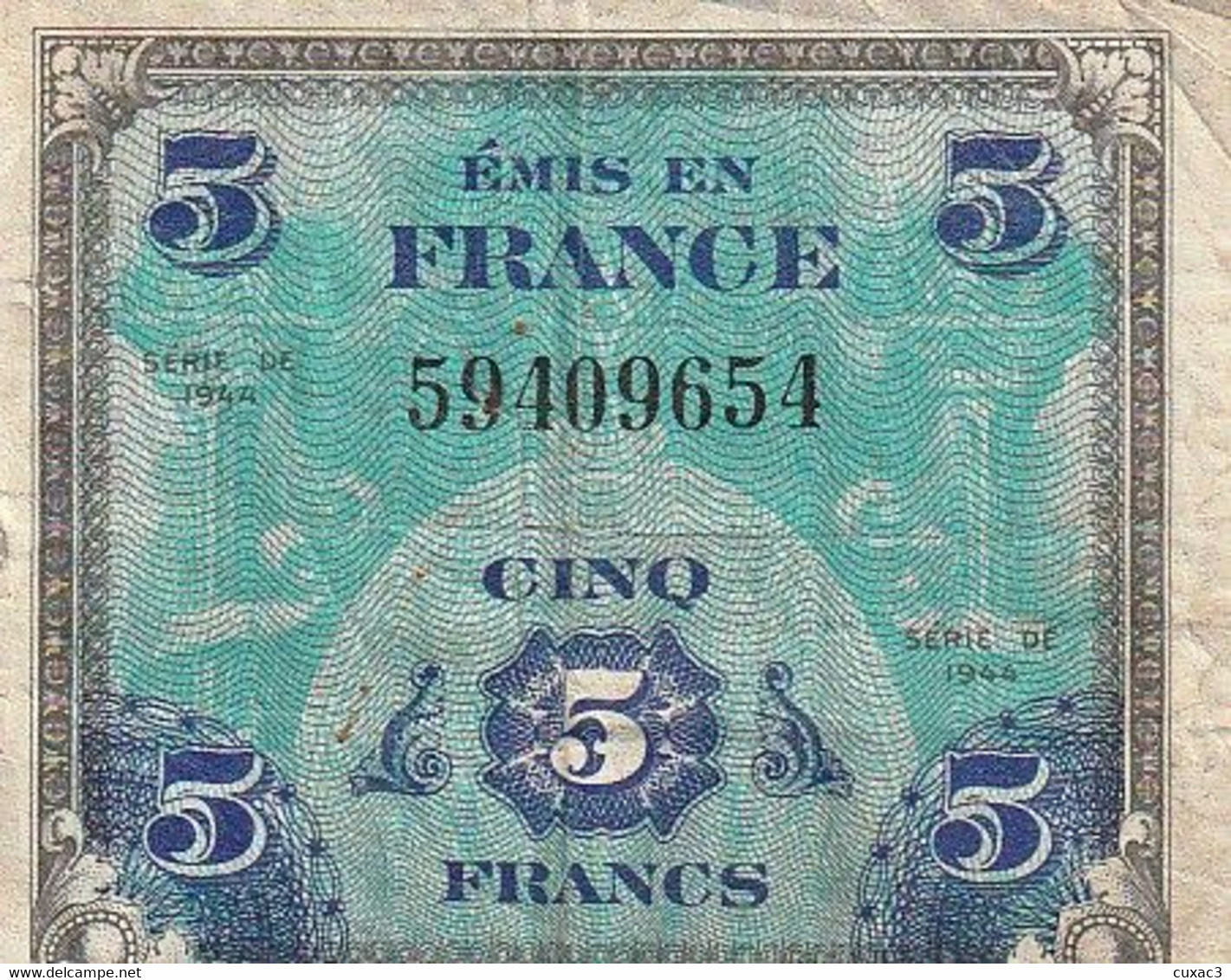 5 Francs - Série De 1944 - 1944 Flag/France