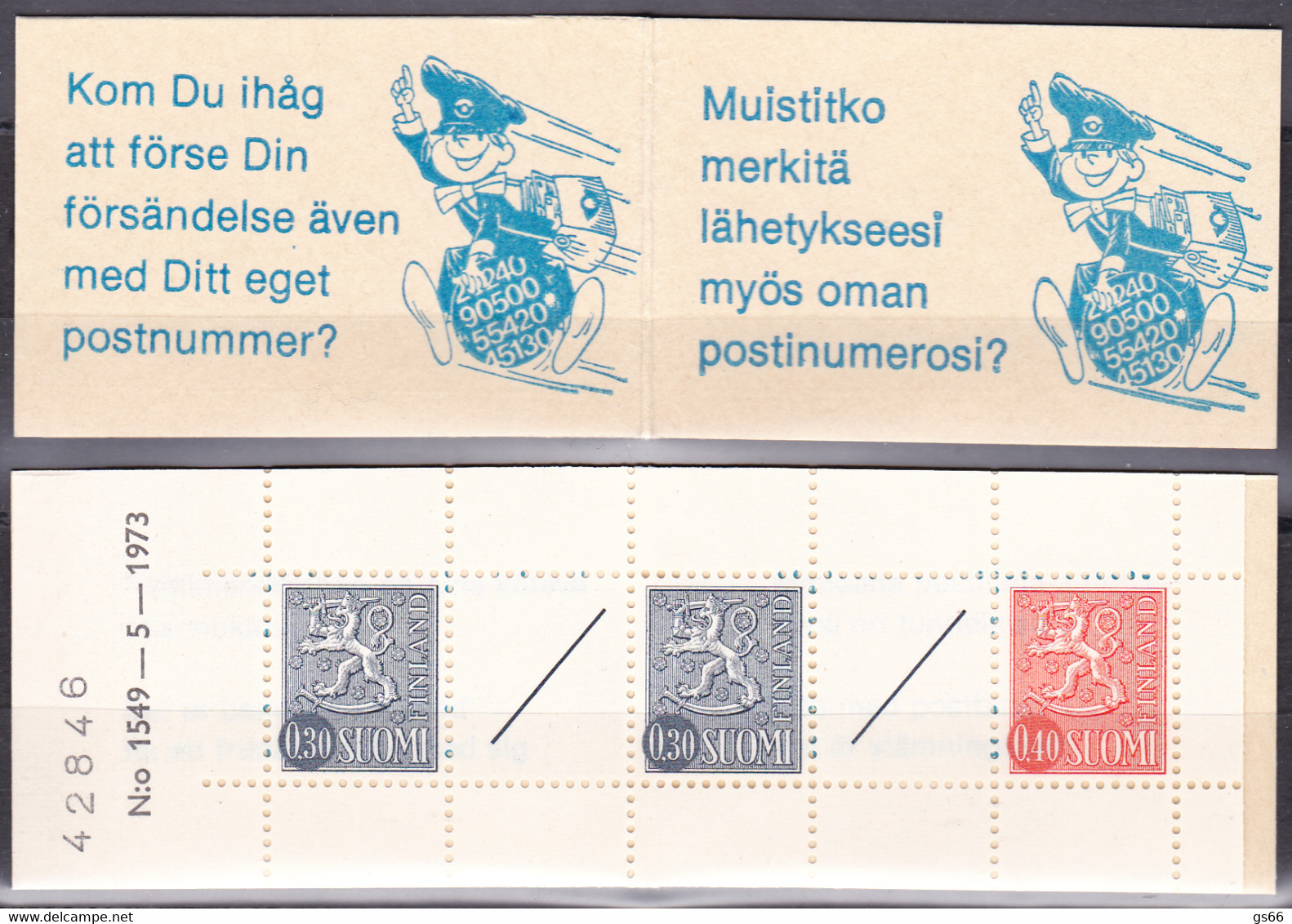 Finnland, 1973,  MH 7 X, Wappenlöwe, MNH ** - Unused Stamps