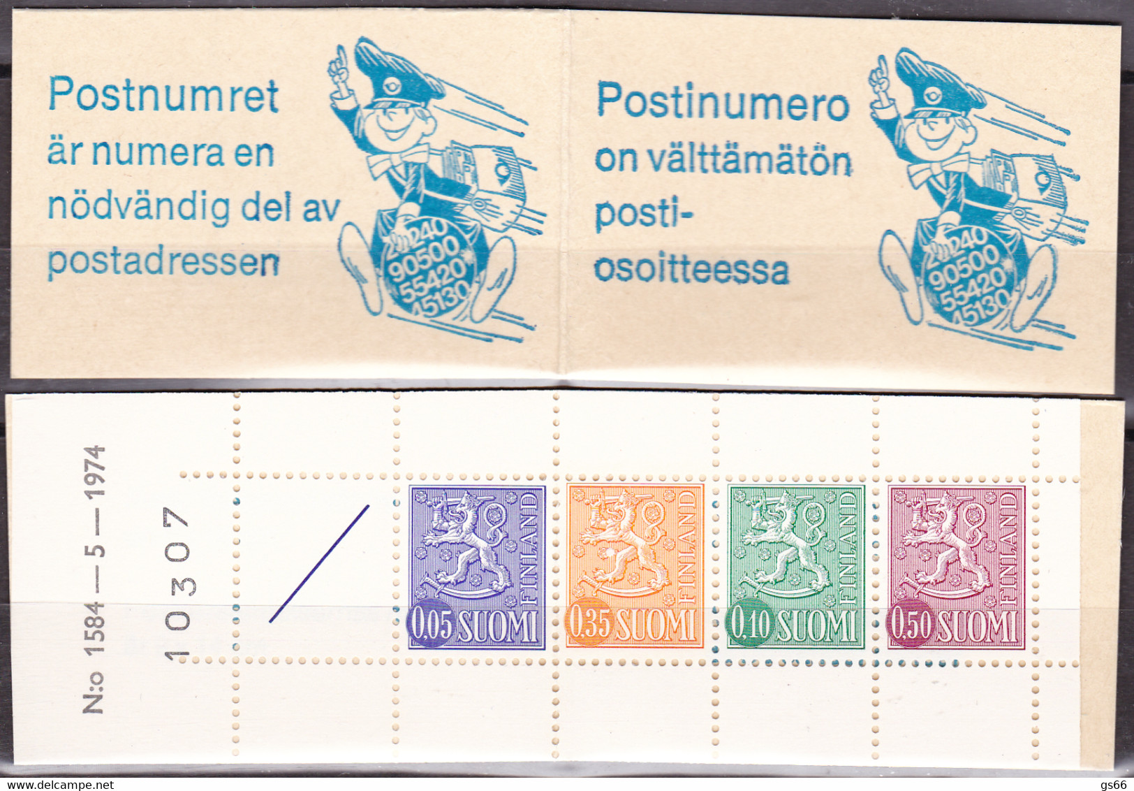 Finnland, 1974,  MH 8, Wappenlöwe, MNH ** - Unused Stamps