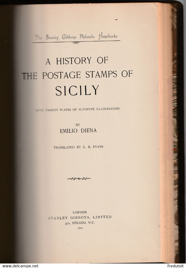 The Postage Stamps Of Sicily By Emilio Diena (1904) RARE !!! - Filatelie En Postgeschiedenis