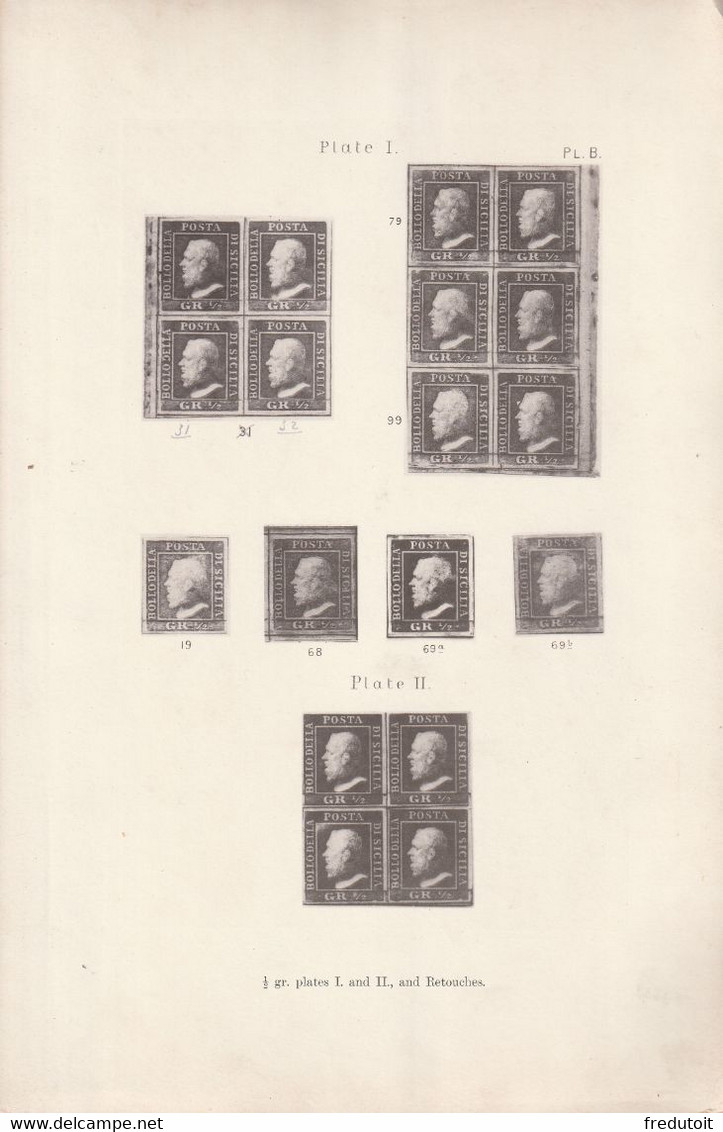 The Postage Stamps Of Sicily By Emilio Diena (1904) RARE !!! - Philatélie Et Histoire Postale