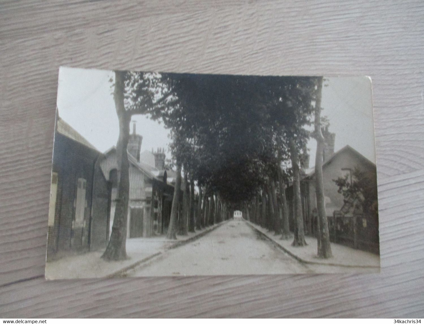 Carte Photo 45 La Ferté Saint Aubin Attribuée à F.Baroud Vue Rue - La Ferte Saint Aubin