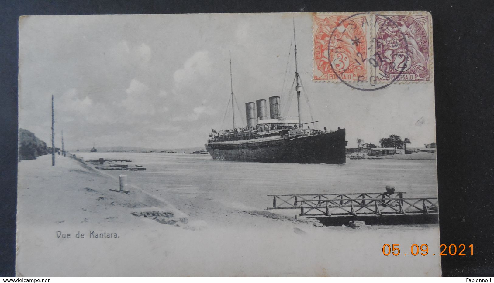 Carte Postale De 1907  à Destination De France Avec Cachet Et Timbres De Port Saïd - Briefe U. Dokumente