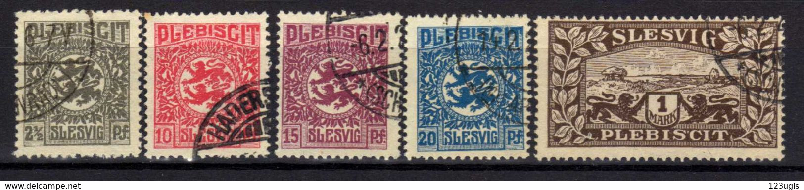 Schleswig, 1920, Mi 1; 4-6; 11, Gestempelt [060921XVII] - Schleswig