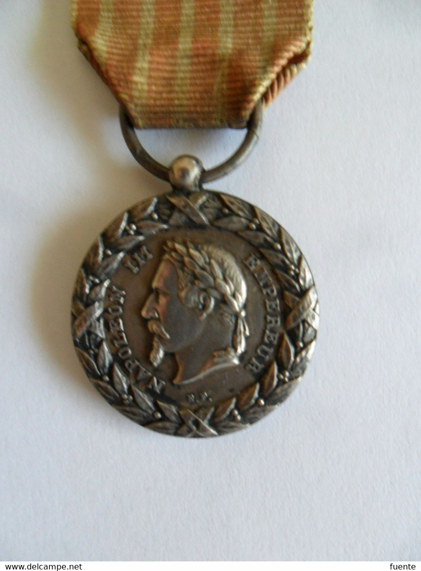 Médaille D'Italie 1859 Signée E.F. Diamètre 24 Mm - Avant 1871